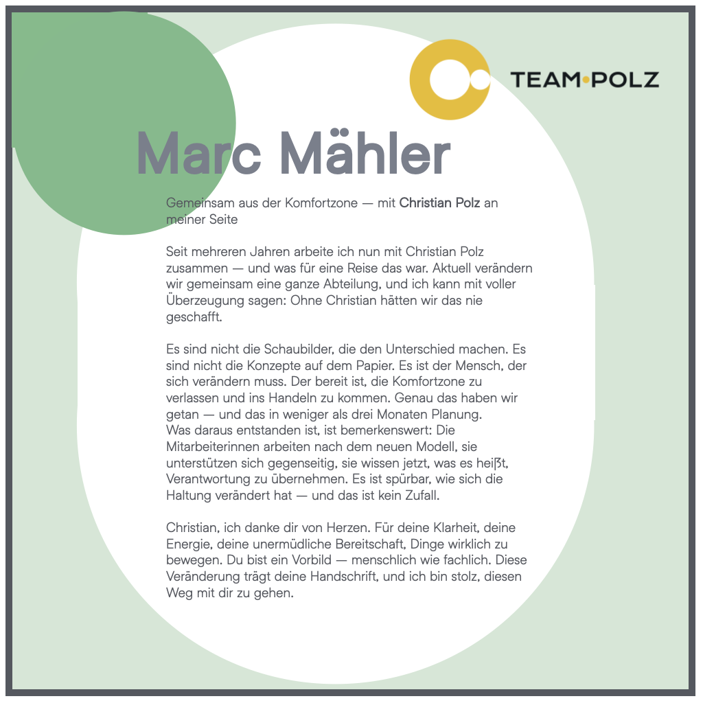Team Polz - Kundenstimme Marc Mähler